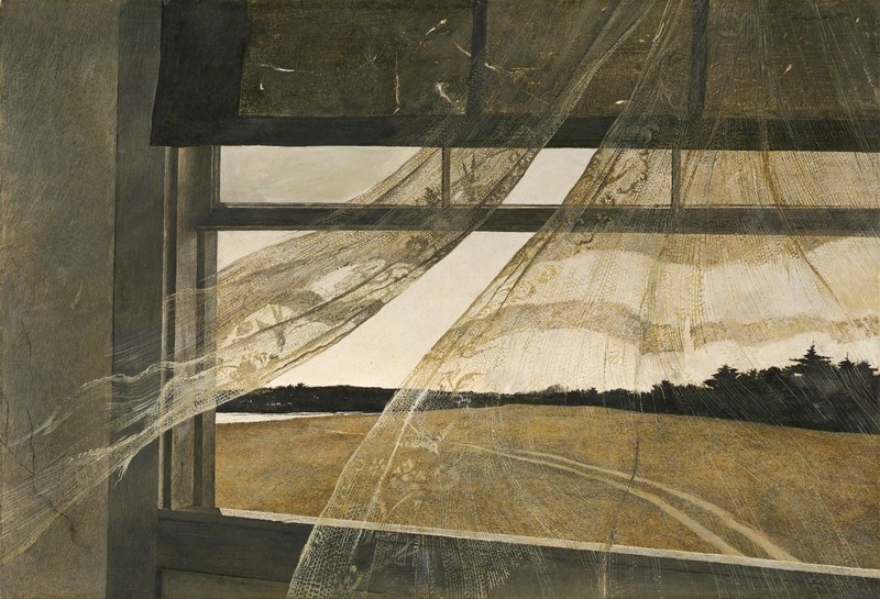 Andrew Wyeth Wind from the Sea vintage art print antique painting