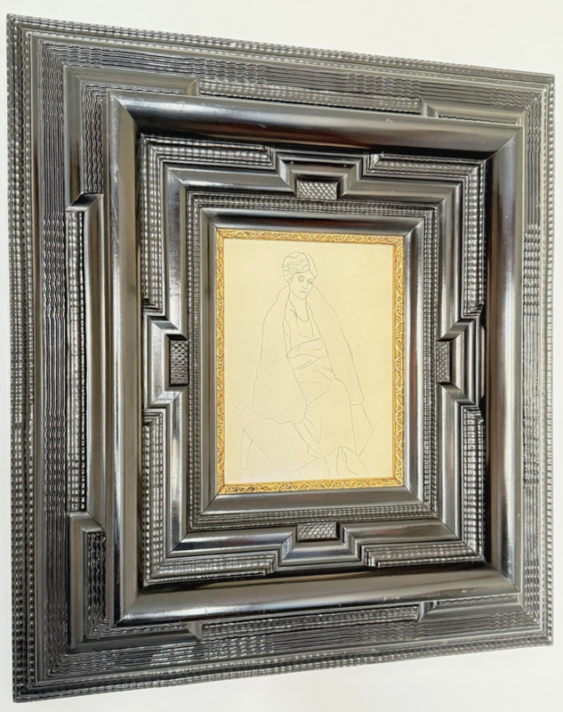 Pablo Picasso 1926 Original Print Antique Gilt Dutch Ripple Picture Frame VTG.