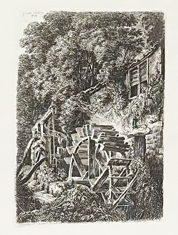 George Cuitt (1779 – 1854) 2 Original Etchings MACHYNTLETH, WALES & RICHMOND