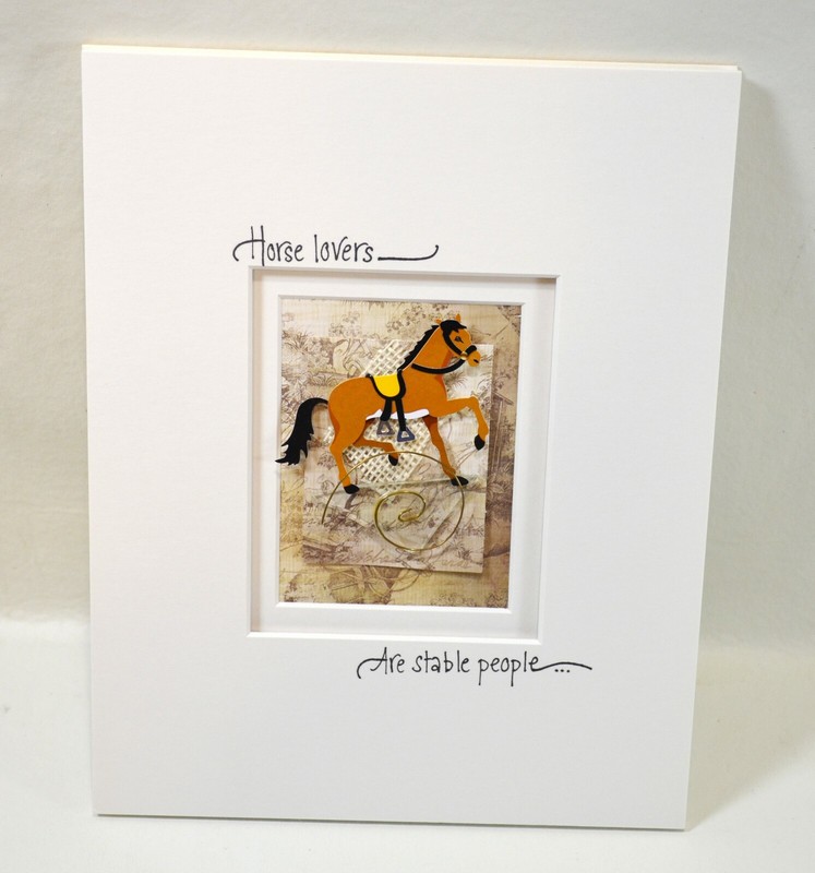 Horse Lover 3D Art Print unique 8″ x 10″ unframed Horse Lovers are Stable people