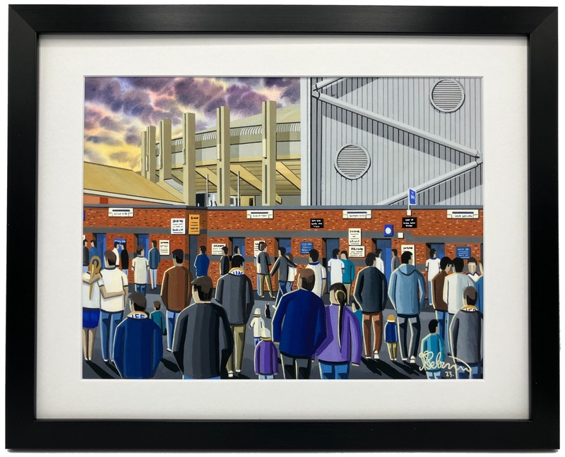 Leeds U. Elland Rd United Utd Football Club Framed Stadium Art Print. 2 Sizes