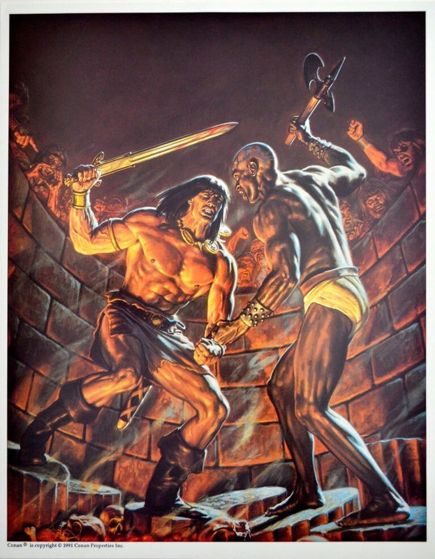 CONAN The BARBARIAN Limited Edition PRINT Of 2000 Bob Larkin art 1991