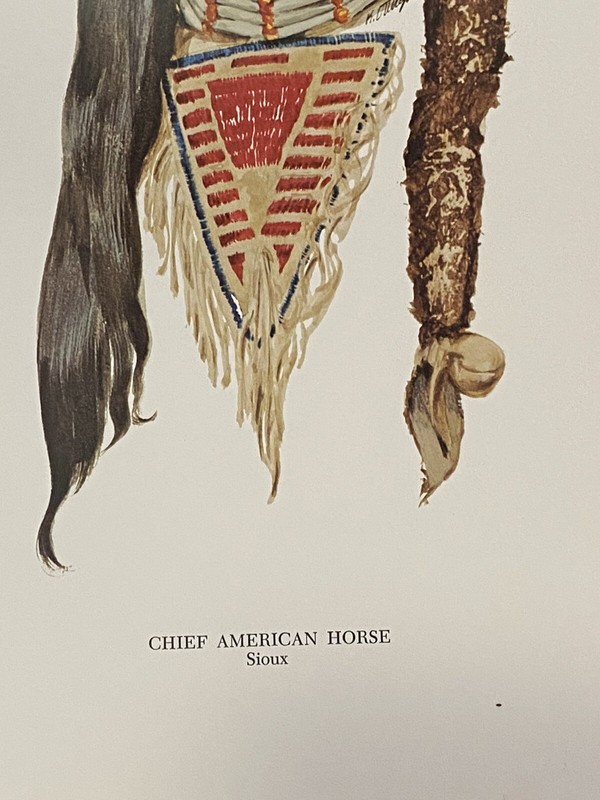 Native American Lithograph Prints By Kenneth Ottinger " Chief American Horse" gallery