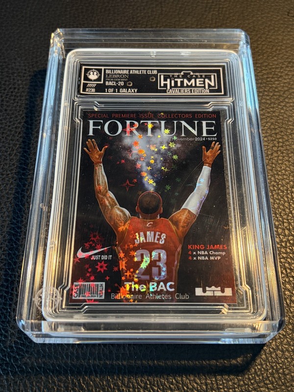 The Case Hitmen Custom Art Card 1/1 GALAXY BAC LeBron King James Basketball Nike