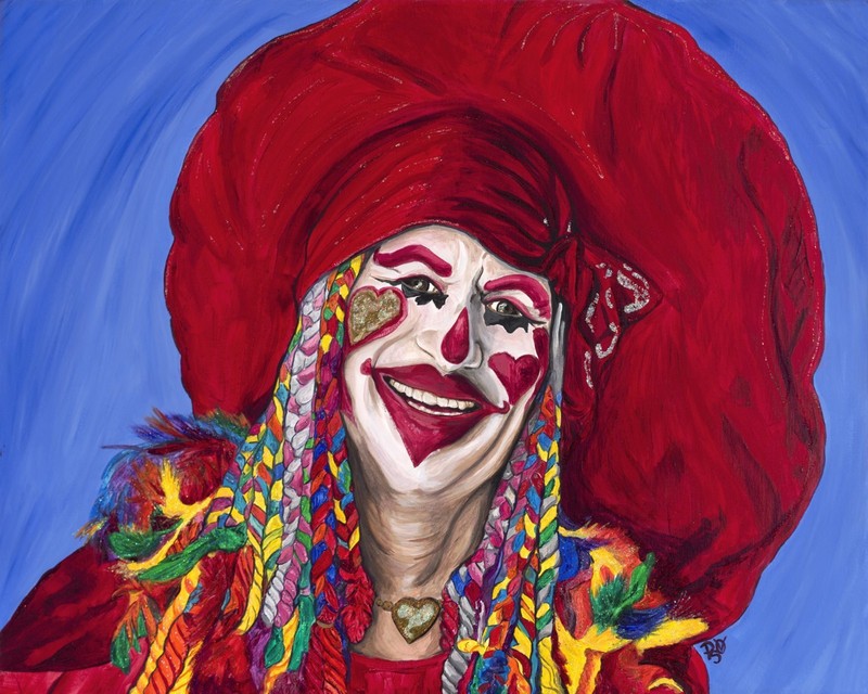 Limited Edition Giclee Print Eureka Springs Clown 16 x 20 paper