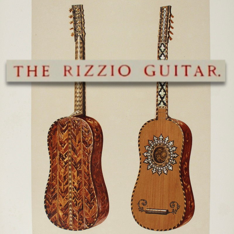 1888 Fine Art Litho RIZZIO GUITAR Spanish Hipkins Gibb Victorian Era Print