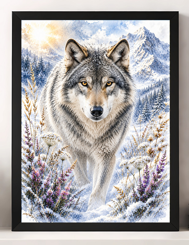 WOLF A4 PRINT PICTURE POSTER WALL ART HOME DECOR ANIMALS WILDLIFE GIFT