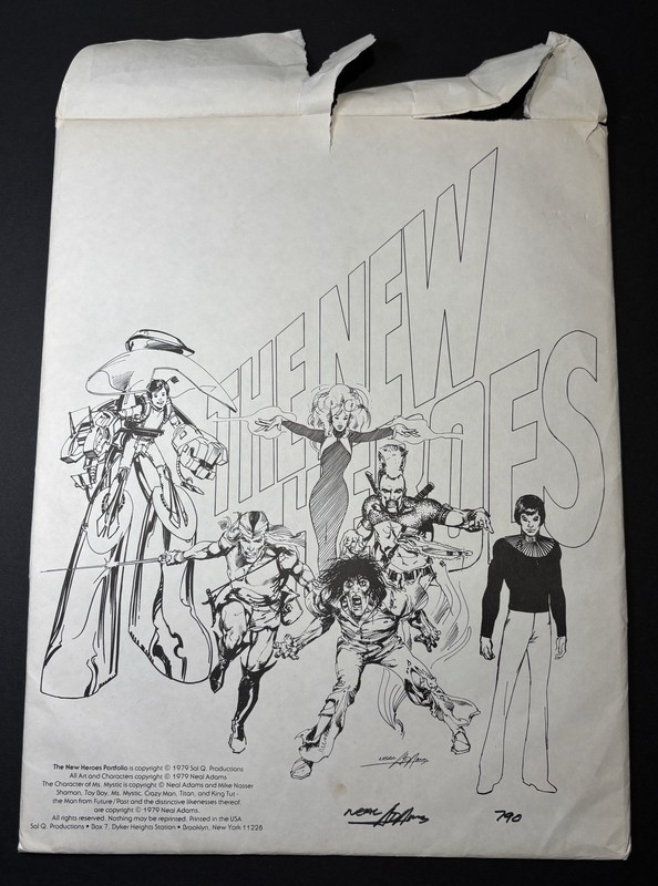 Neal Adams Signed Autographed Portfolio New Heroes 1979 Sal Q Ms Mystic 11”x14”