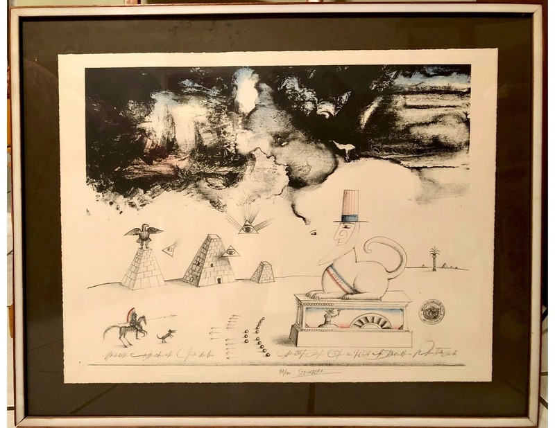 Steinbeck Original Illustration in a 27″ by 21.5″ Wooden Frame, Only 100 Made