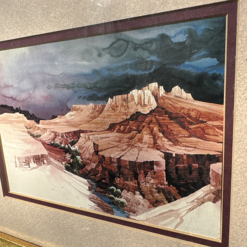 MICHAEL ATKINSON Lithograph Print EMERALD MESA 8" southwest desert gallery