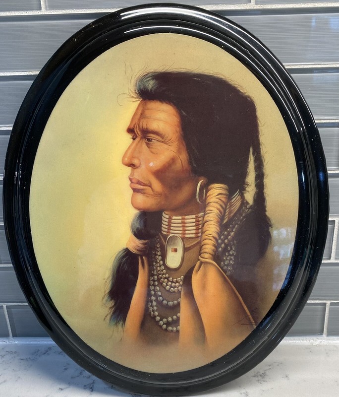 Vintage Set Z Garcia NATIVE AMERICAN INDIAN PRINT Decoupage Plaques Gallery Wall gallery