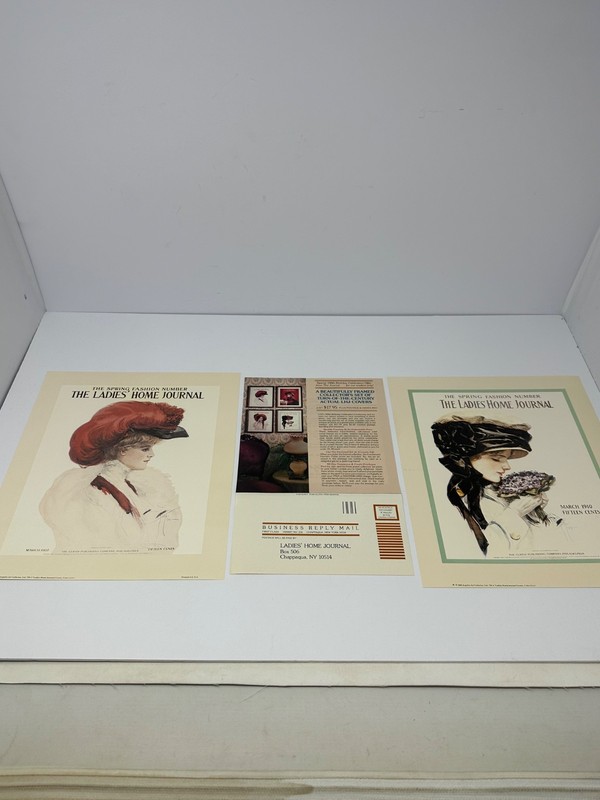 The Ladies Home Journal 1983 Art Print Posters Lot Of 2 With Order Form Z5