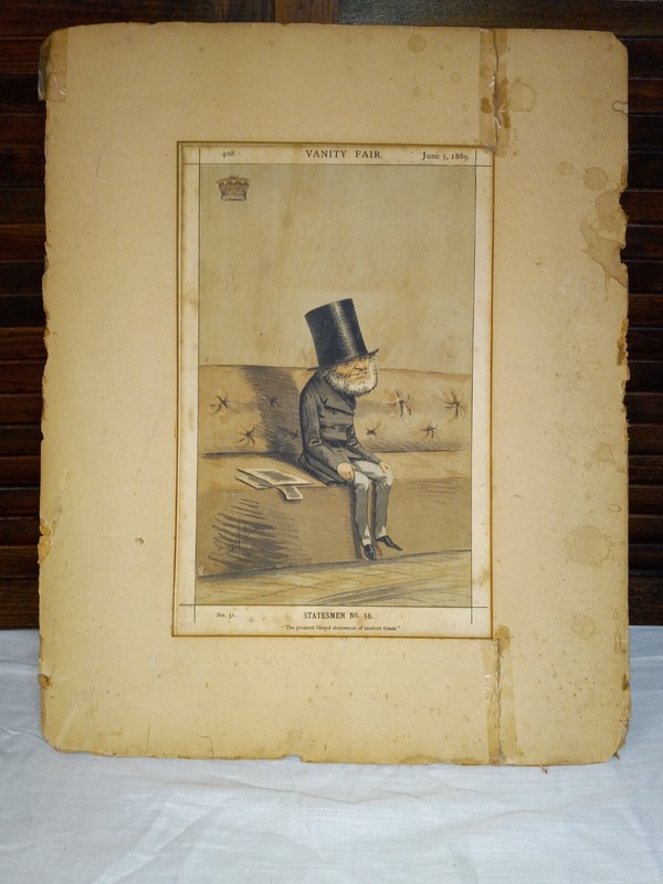 June 5, 1869 Vanity Fair Statesmen #18 Carlo Pellegrini chromolithograph Print