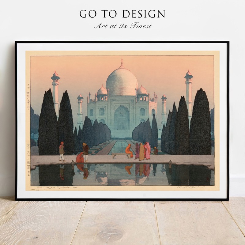 Hiroshi Morning Mist Taj Mahal India fine art giclee print gallery wall Art gallery