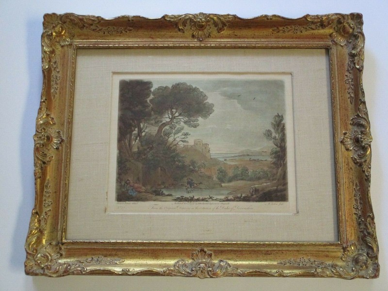 CLAUDE LORRAIN DRAWING RICHARD EARLOM MEZZOTINT ENGRAVING 18TH CENTURY LANDSCAPE gallery