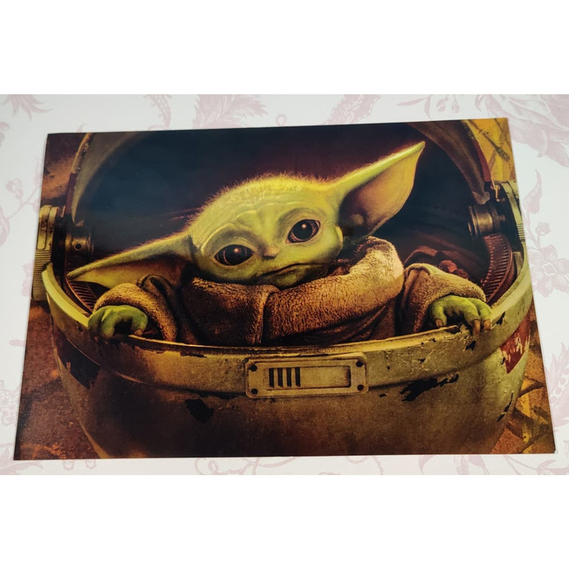 Star Wars The Mandalorian, The Child, Grogu, Baby Yoda Color Print 8 1/4 x 5 3/4