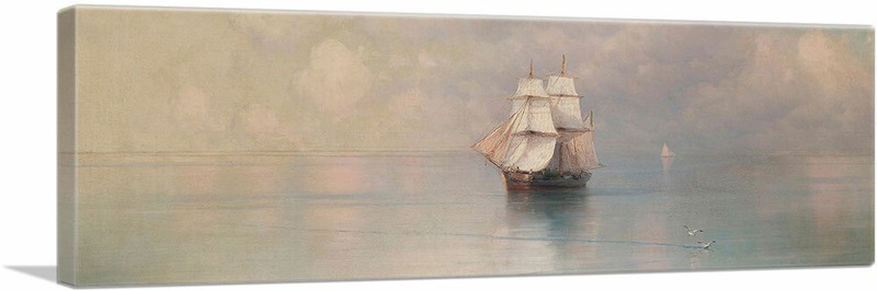 ARTCANVAS Calm Seas Panoramic Canvas Art Print by Ivan Aivazovsky