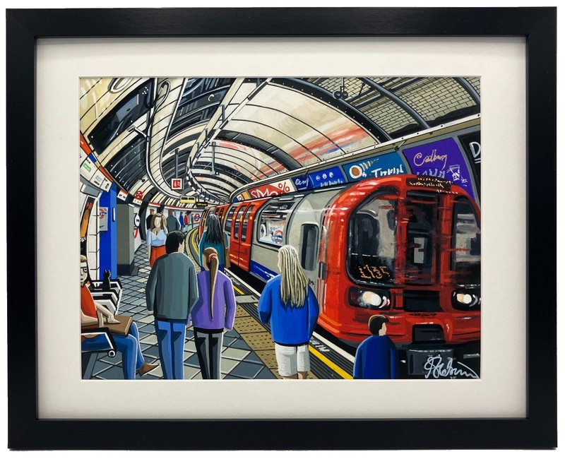 London Underground Tube Station Urban Cityscape Wall Art Framed Print. 2 Sizes