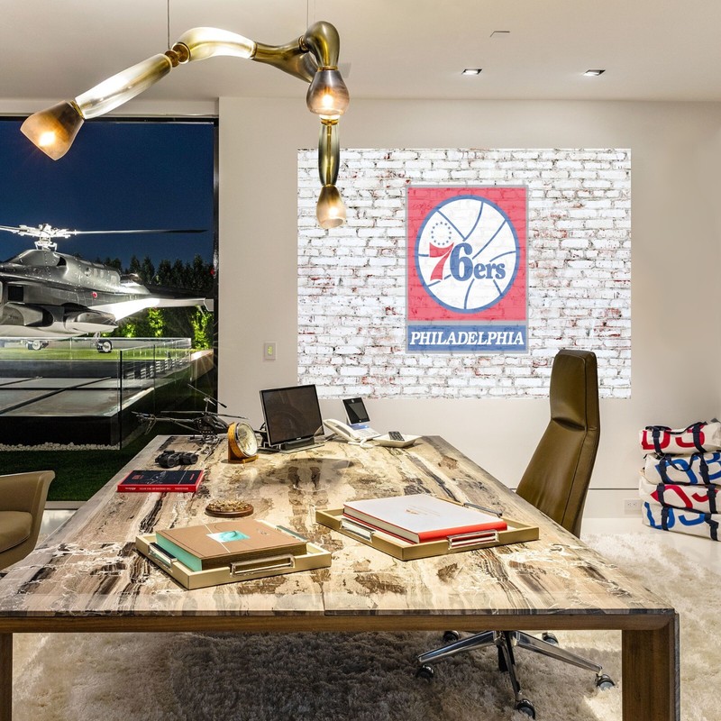 Philadelphia 76ers Basketball Wall Art Print NBA Gift Man Cave POSTER CANVAS gallery