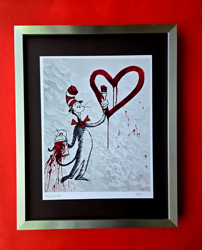 ALEXANDER DULAC | THE CAT WITH THE HAT Hand Signed Print Edof10 | COA