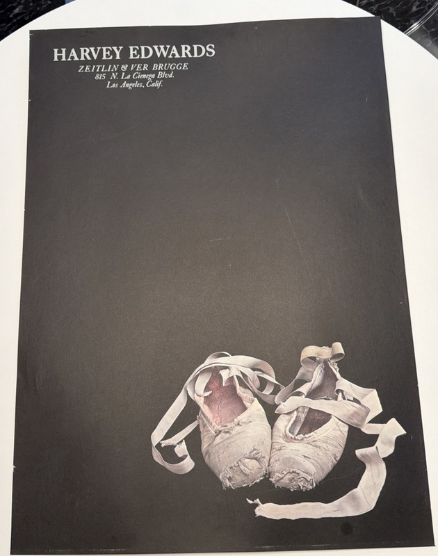 Harvey Edwards Zeitlin &Ver Brugge Los Angeles Ballet Shoes Poster 32”x23”