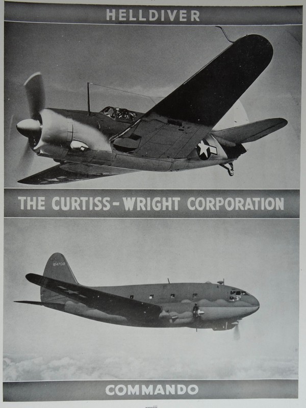 c1944 WW2 BRITISH Advertisement THE CURTISS WRIGHT CORPORATION