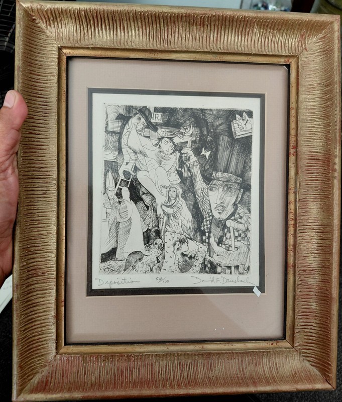 Deposition. David F. DRIESBACH Signed 54/100 Lithograph gallery