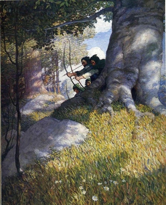Robin Hood N.C. Wyeth 1917 VINTAGE art print ANTIQUE PAINTING
