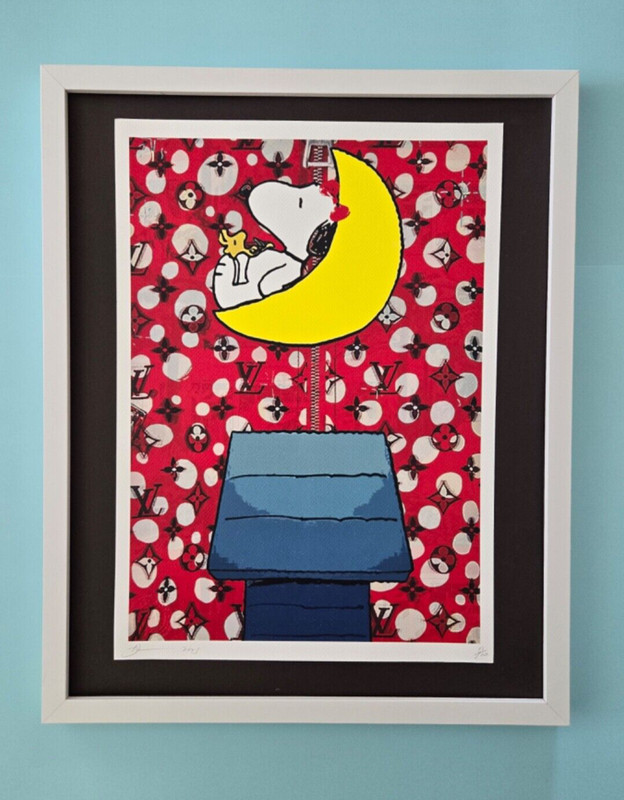 DEATH NYC Hand Signed LARGE Print Framed 16x20in COA SNOOPY LOUIS #7