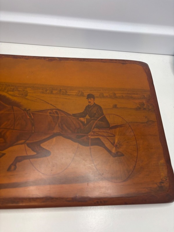 Vintage Scott Leighton "The Queen Of The Turf, Maud S. WW Bair" Print on wood gallery