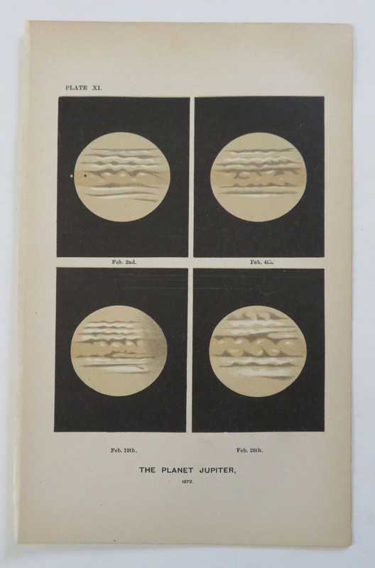 Jupiter Monthly Rotation Surface Views 1885 astronomical planet view print gallery