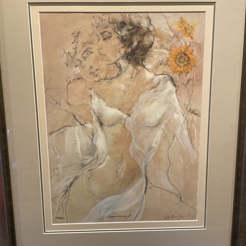 Gary Benfield Signed Serigraph Titled “Capriccio I” Certificate Of Authenticity