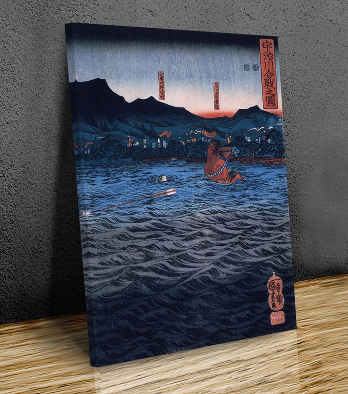 Utagawa Kuniyoshi Battle of Uji canvas print art wall framed or print only