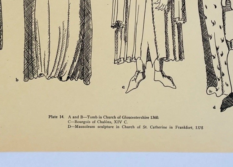 Medieval Outfits Antique Print of Middle Ages Typical Dress Knights in Armor gallery