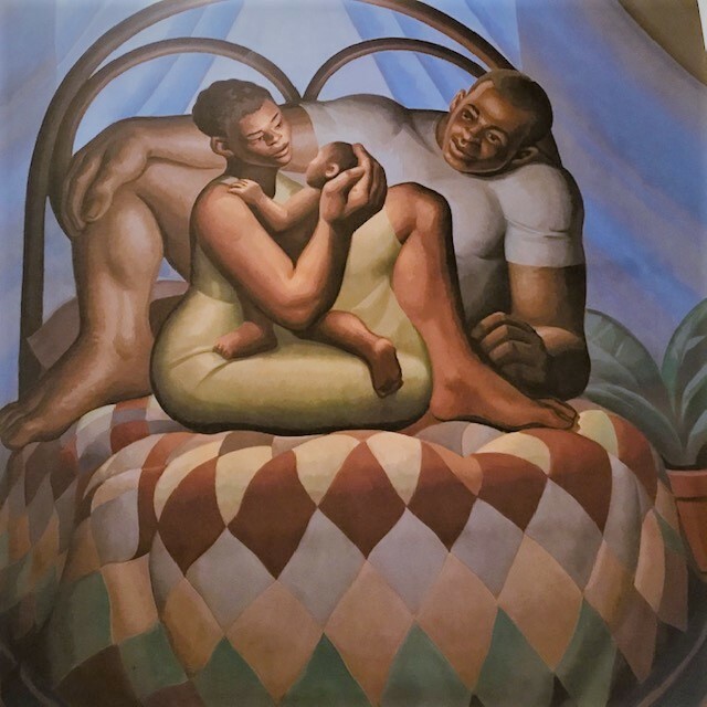 Lawrence Finney’s «Mother and Child With Father», L/E, COA, FAMILY, AFAM ART