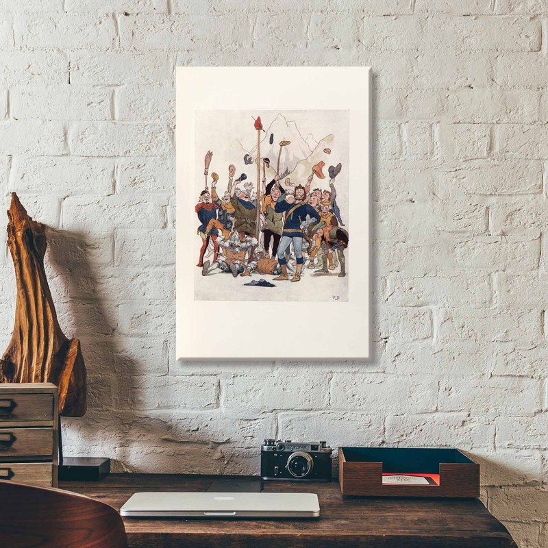 Canvas Print Oil Paintings Reproduction medieval victory celebration scene gallery