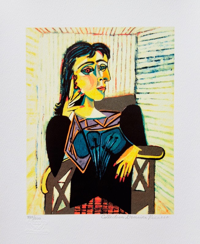 Pablo Picasso DORA MAAR Estate Signed Limited Edition Giclee Art 16″ x 12″