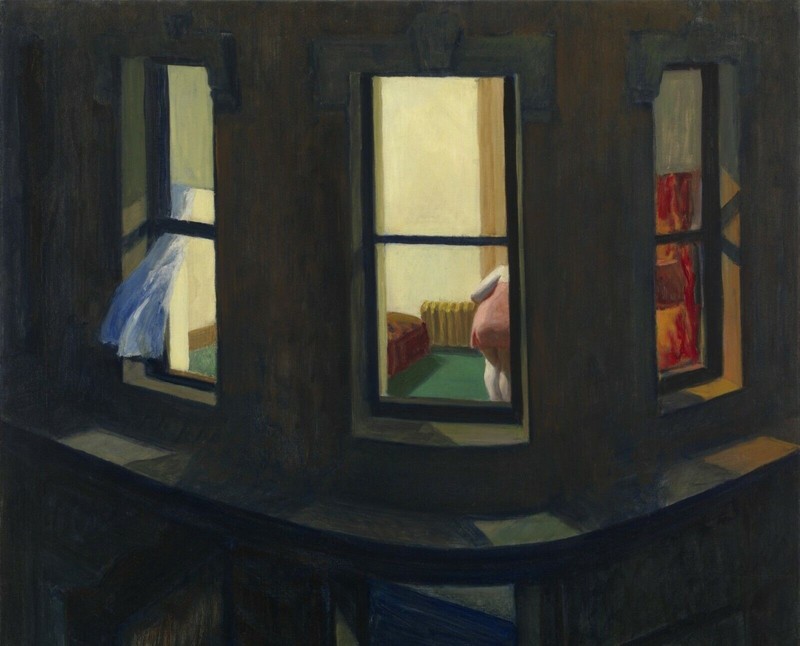 Night Windows by Edward Hopper vintage ART print antique painting
