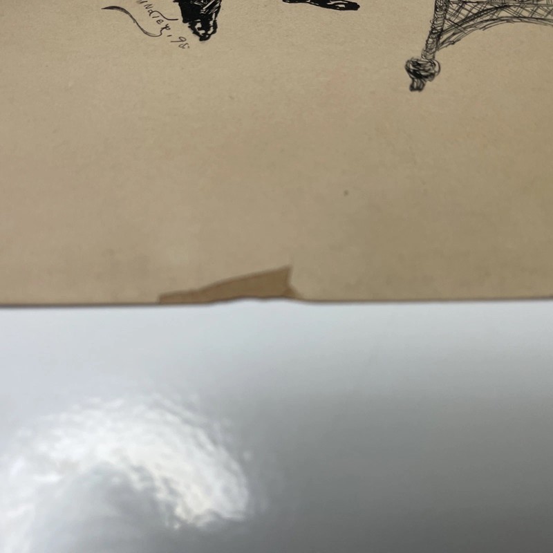 1895 Gibson Girls style pen and ink? signed Elsa Gahindier? gallery