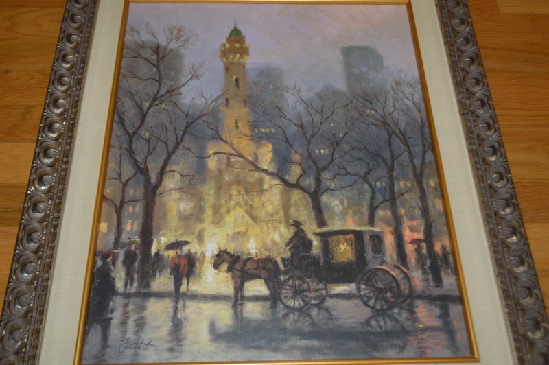 Thomas Kinkade The Watertower Chicago Signed & Highlighted Giclee 145/650GP gallery