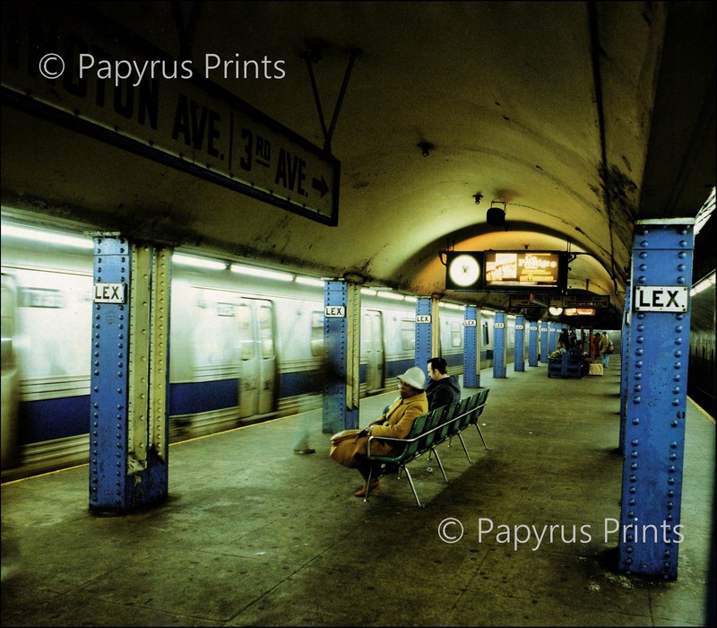 1983 Vintage Print 3rd Ave Subway Station Terminal Train New York City NYC
