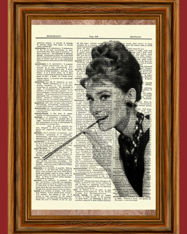 Audrey Hepburn Breakfast at Tiffany’s Dictionary Art Print Book Picture Poster