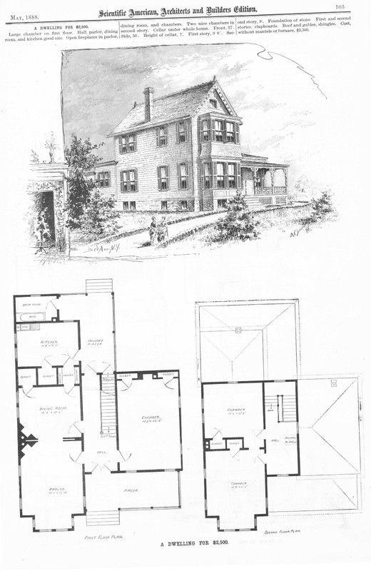 Houses w/ Floor Plans – Two Houses in Mass.- Sc. Ameri. Architects and Builders