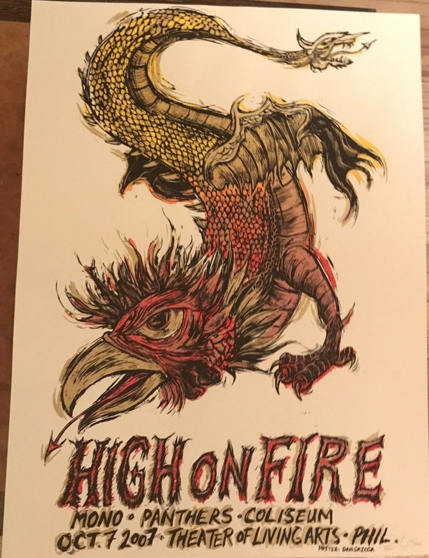 High on Fire: Philadelphia 2007 Poster Signed, Numbered Dan Grzeca (Run of 250)