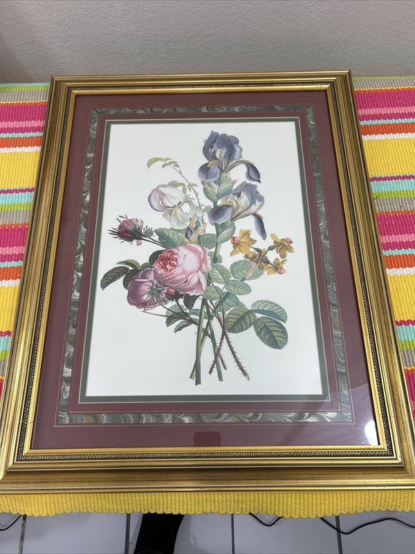 2 Set Marked 24" x 30" Somerset Custom Glass Framed Floral Print Pictures Bundle gallery