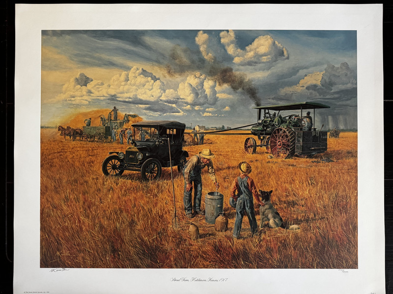 Mort Kunstler STROUD FARM Kansas 1917 S&N Lithograph 1976 1151/2000 & Paperwork