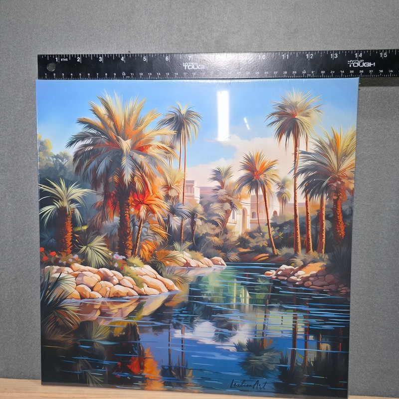 Lexlion Art 14″x14″ Desert Oasis Picture New in Box