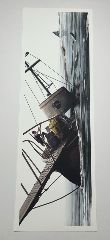 JC Richard Jaws Print The Final Battle Poster Art Edition 2020 SIGNED #’d Giclee gallery