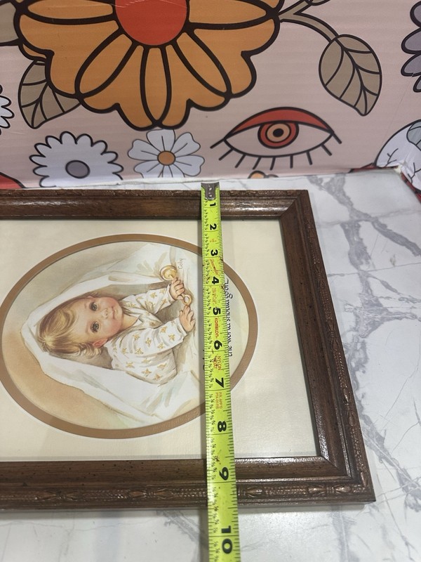 Framed Coby Print, "A Baby Is God's Way Of Saying The World Must Go On", Vintage gallery