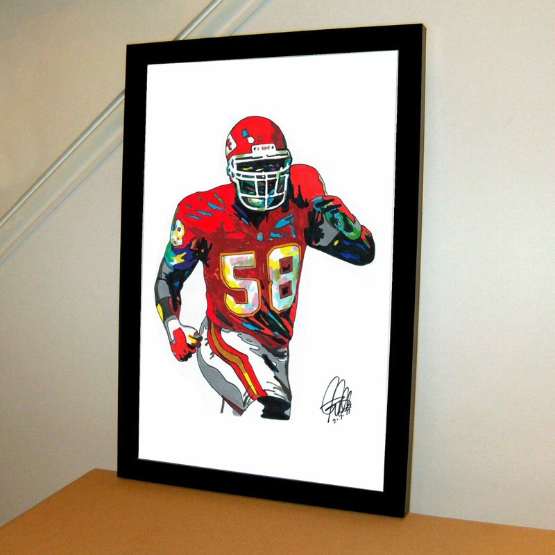 Derrick Thomas Kansas City Chiefs Football Poster Print Wall Art 11×17